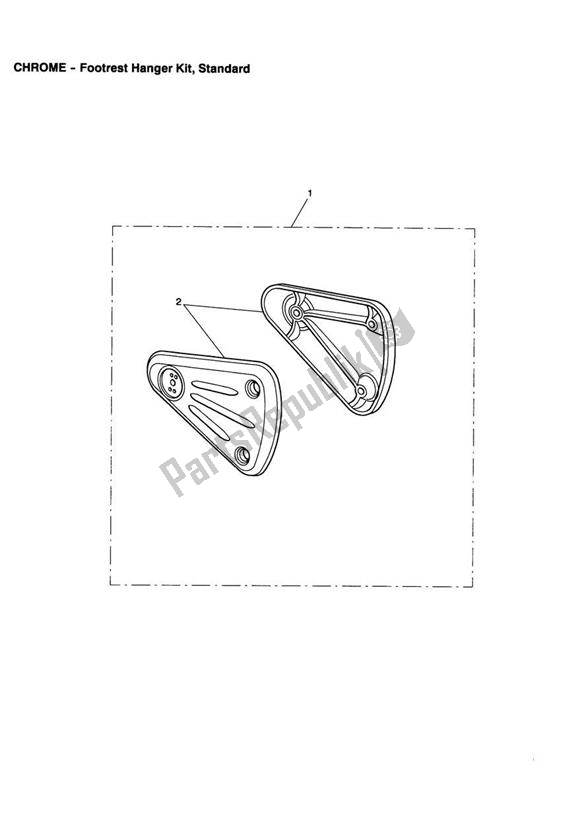 All parts for the Footrest Hanger Kit, Standard of the Triumph America Carburettor 790 2002 - 2007